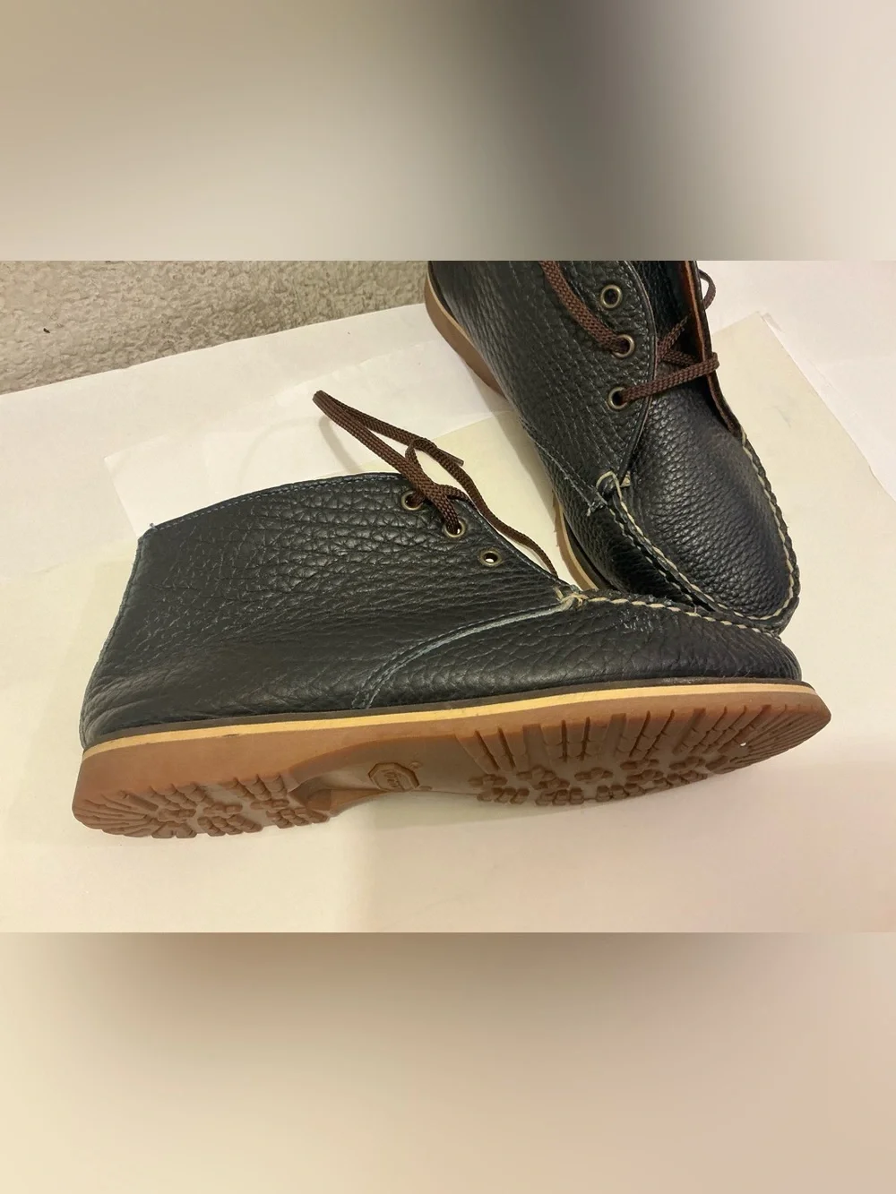 Vintage Dooney & Bourke navy blue  Leather Lace-Up Ankle Booties